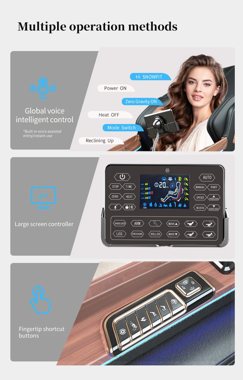 Luxury 3D Zero Gravity Massage Chair with Full Body Airbags Hifi Bluetooth Music Foldable Portable-Cheap Price Armchair Massage