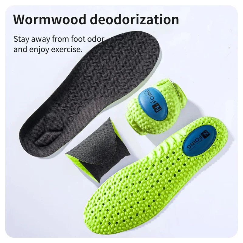 Wkładki do butów Pu Mugwort Cushion, sportowe, dezodoryzujące, męskie i damskie, letnie, amortyzujące, pochłaniające pot, oddychające, komfortowe. — zdjęcie 7
