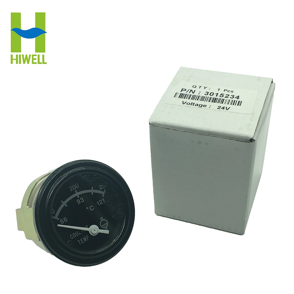

Water Temperature Meter 24V 3015234 Coolant Temperature Gague Size 52mm Generator Accessories