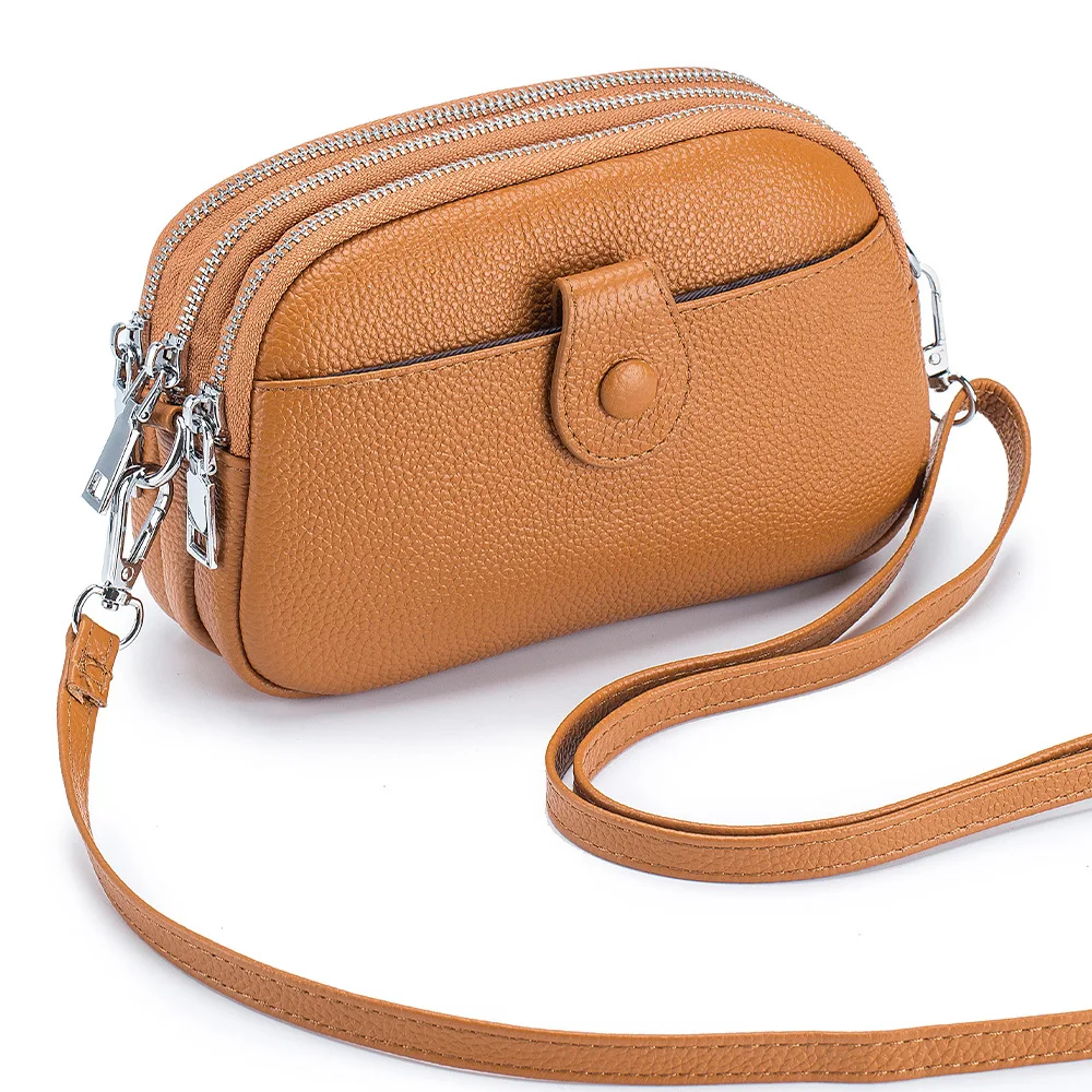 Sac à bandoulière en cuir de vache pour femme, sac à main, porte-cartes, portefeuille de grande capacité, sac cartable UNISatchel, mode initiée, téléphone portable, 2023