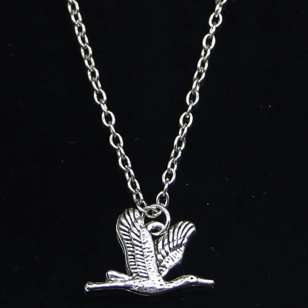 20pcs New Fashion Necklace 20x14mm wild goose bird Pendants Short Long Women Men Colar Gift Jewelry Choker