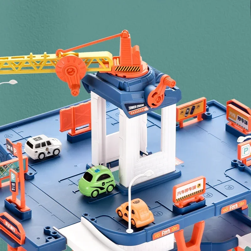 Grand Rail ville Parking bâtiment multicouche bricolage Parking bricolage montage fente aventure course piste enfants garçon cadeaux