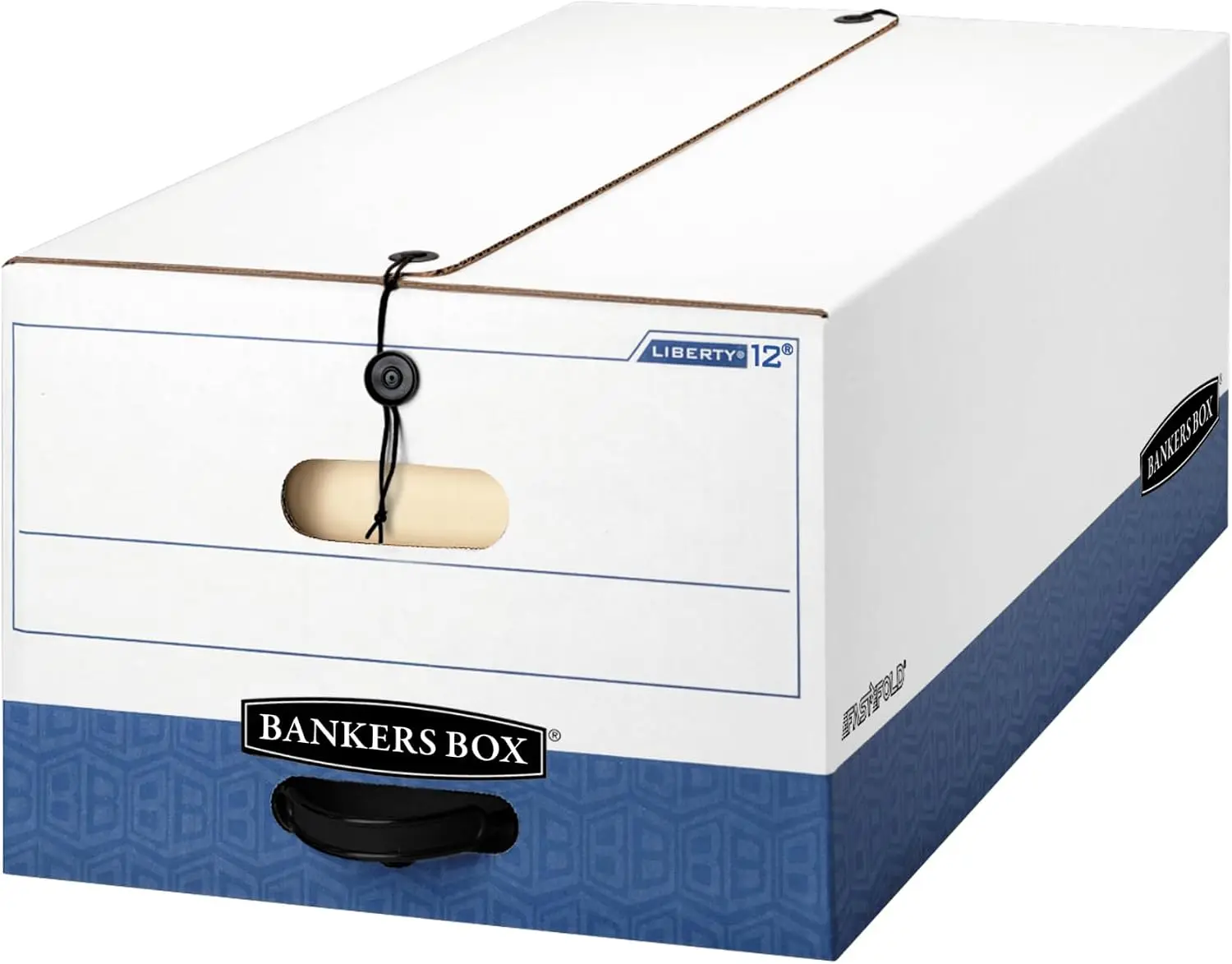 12-Pack String & Button Heavy-Duty File Box, Legal, FastFold