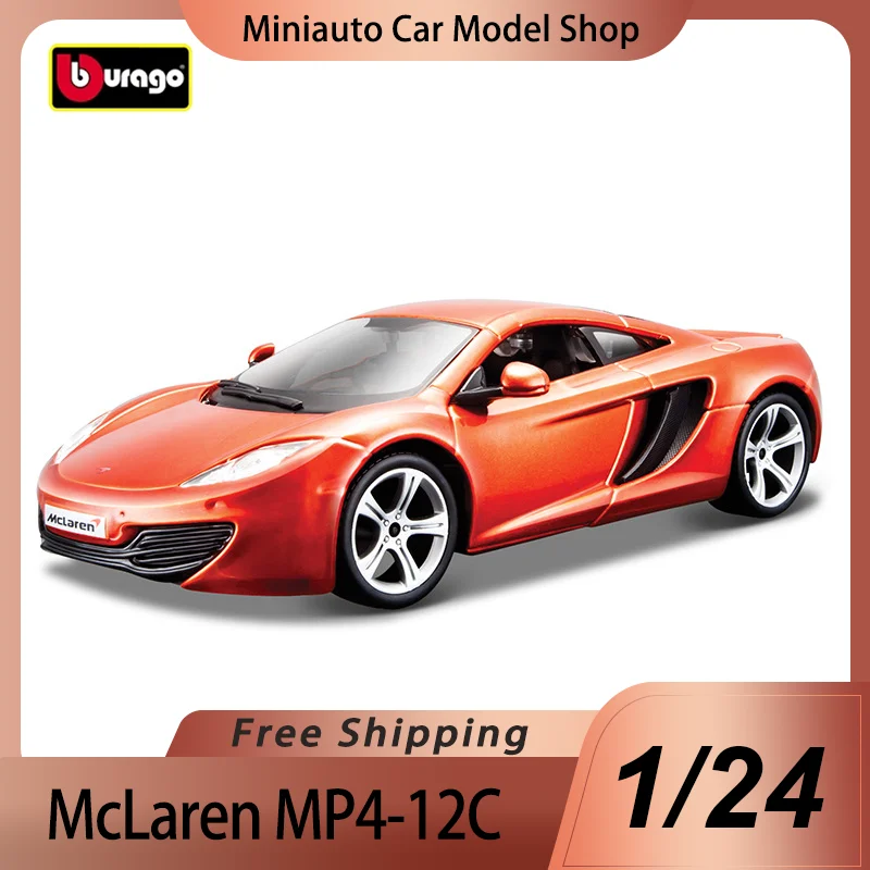 

In Stock Bburago 1:24 Mclaren MP4-12C Alloy Miniature Diecast Model Mclaren Sports Alloy Luxury Vehicle Car Model Toys Kids Gift