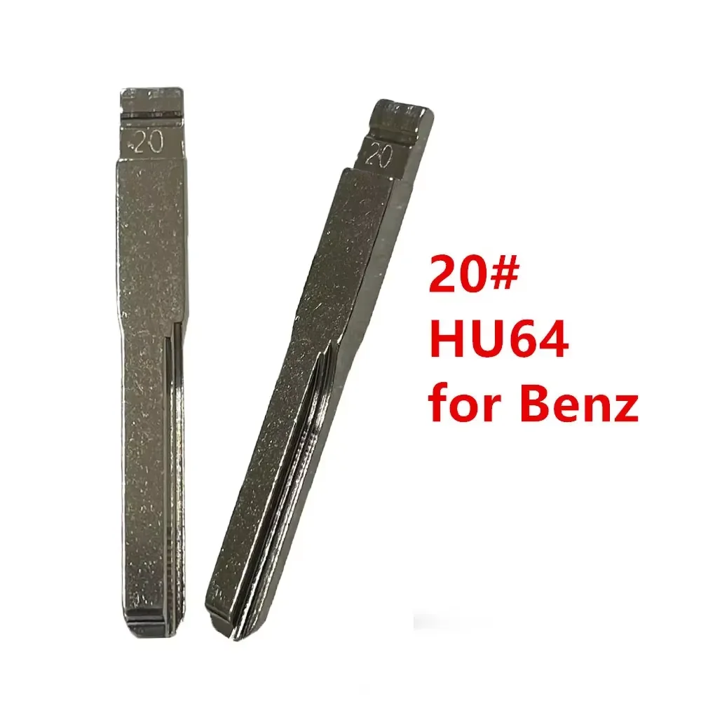 

10/20pcs 20# HU64 Metal Uncut Blank Flip Remote Key Blades for Benz for Keydiy KD Xhorse VVDI JMD Remote Car Key Blade