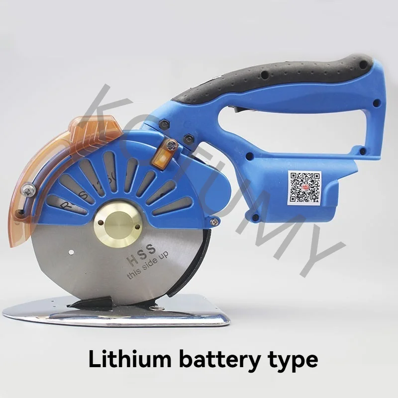 Handheld Fabric Cutter Round Cutting Machine Rechargeable Cloth Cutting Machine for Garment/Sewing/Textile100/110/125mm