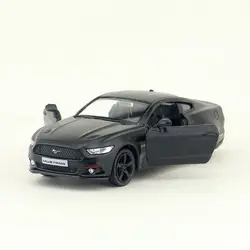 Yufeng 5-calowy aluminiowy samochód 2015 Ford Mustang Metalowy model zabawkowy Matowy czarny odlewany samochód Kolekcja zabawek