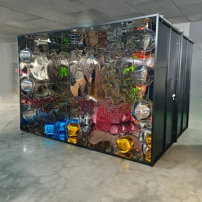 Custom Removable Large Mirror Stainless Steel Magazine Photo Booth