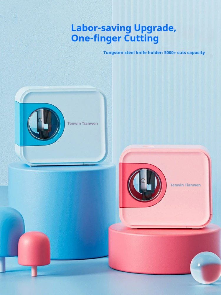 Tenwin Auto Electric Pencil Cutter with Mini Camera Look,Light‑Weight Portable Sharpener, Daily Learning Supply for Kids and ArT