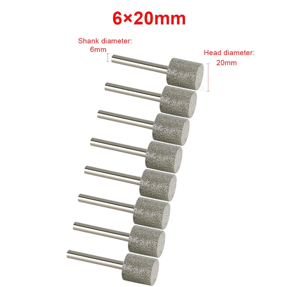 3mm-20mm Steinschleifkopf mit 3/6mm Schaft für Dremel Rotationswerkzeug zum Schleifen und Schnitzen von Steinen und Edelsteinen – Detail 22