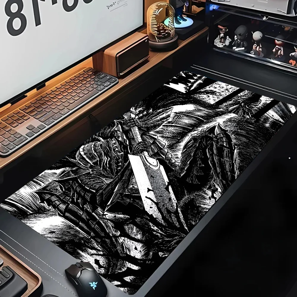 Anime Guts Sword In Berserk Mousepad Desk Pad Gaming Accessories Prime Gaming XXL Keyboard Pad Stitched Pad Desk Pad