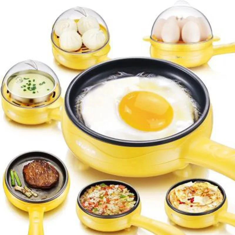 

Multifunction Mini Electric Egg Omelette Cooker Eggs Boiler Food Steamer Pancake Fried Steak Non-stick Frying Pan 110V 220V