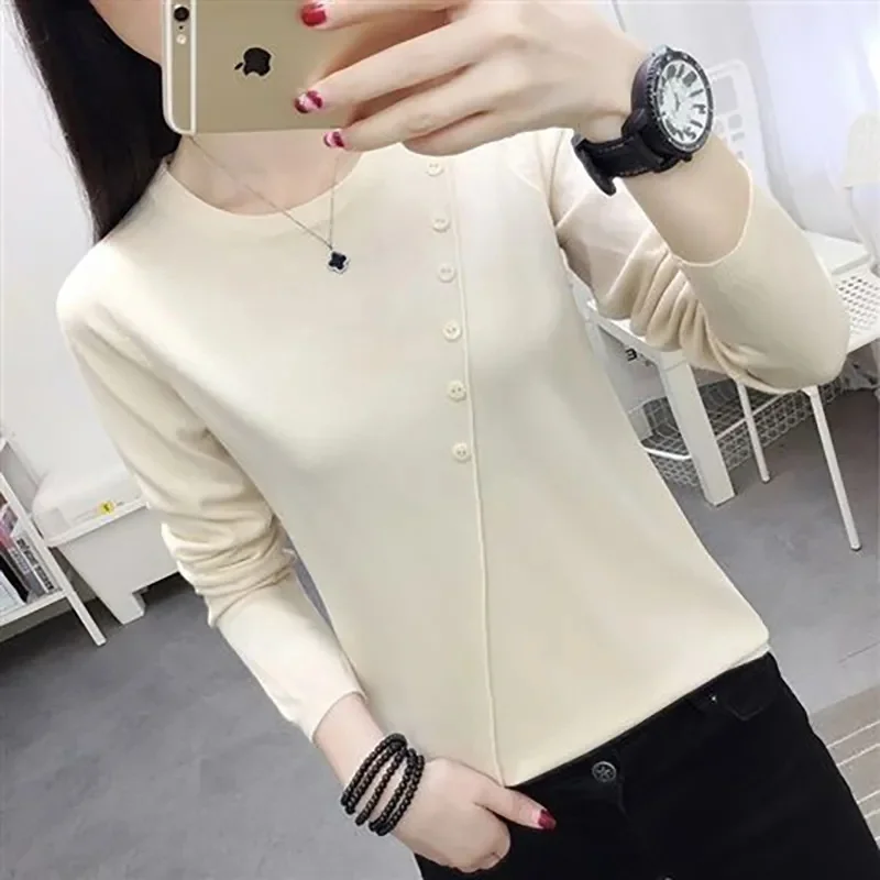 

Women Sweater 2023 Autumn Winter O-neck Solid Pullovers Spring Warm Slim Bottoming Shirt Long Sleeve Casual Pull Femme Jumpers