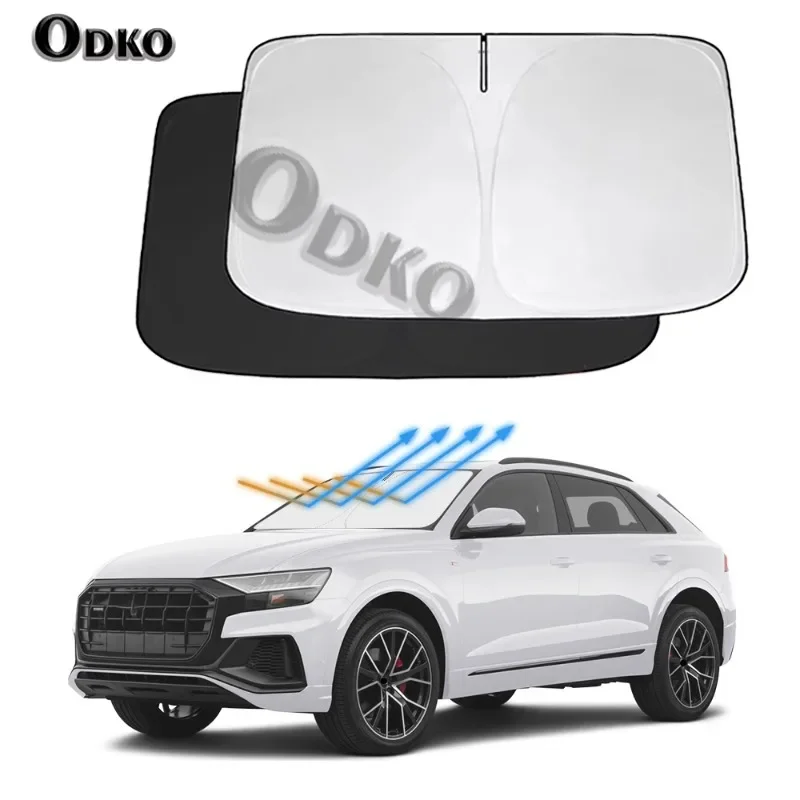 

For Audi Q8 2019 2020 2021 2022 2023 2024 Auto Accessories Sunshade Front Rear Window Visor Car Windshield Block Cover Sun