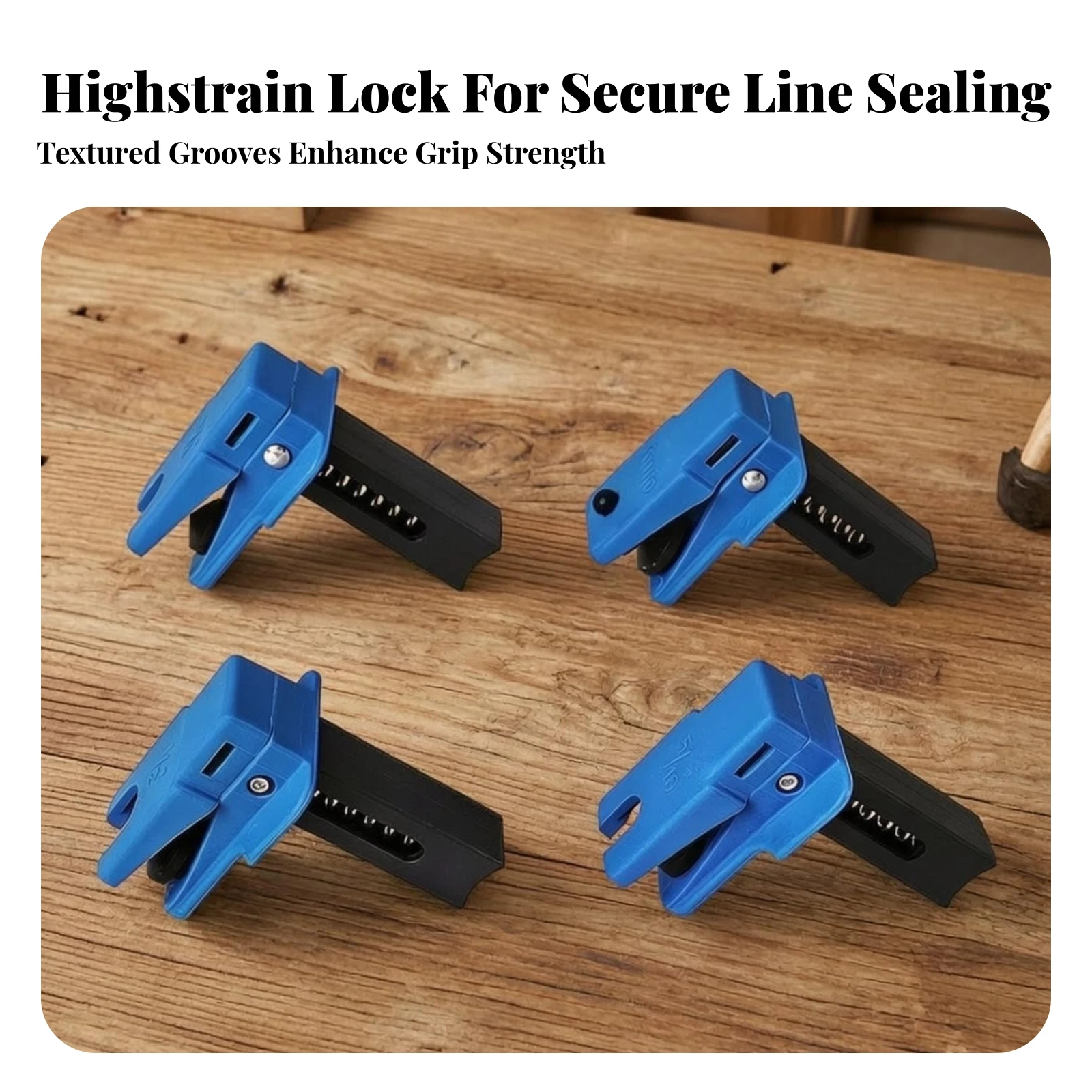 4 Pieces Brake Hose Clamp with Rubber Plug Reusable Spring-Loaded Brake Line Clamp Fluid Line Pinch-off Tool Universal Quick