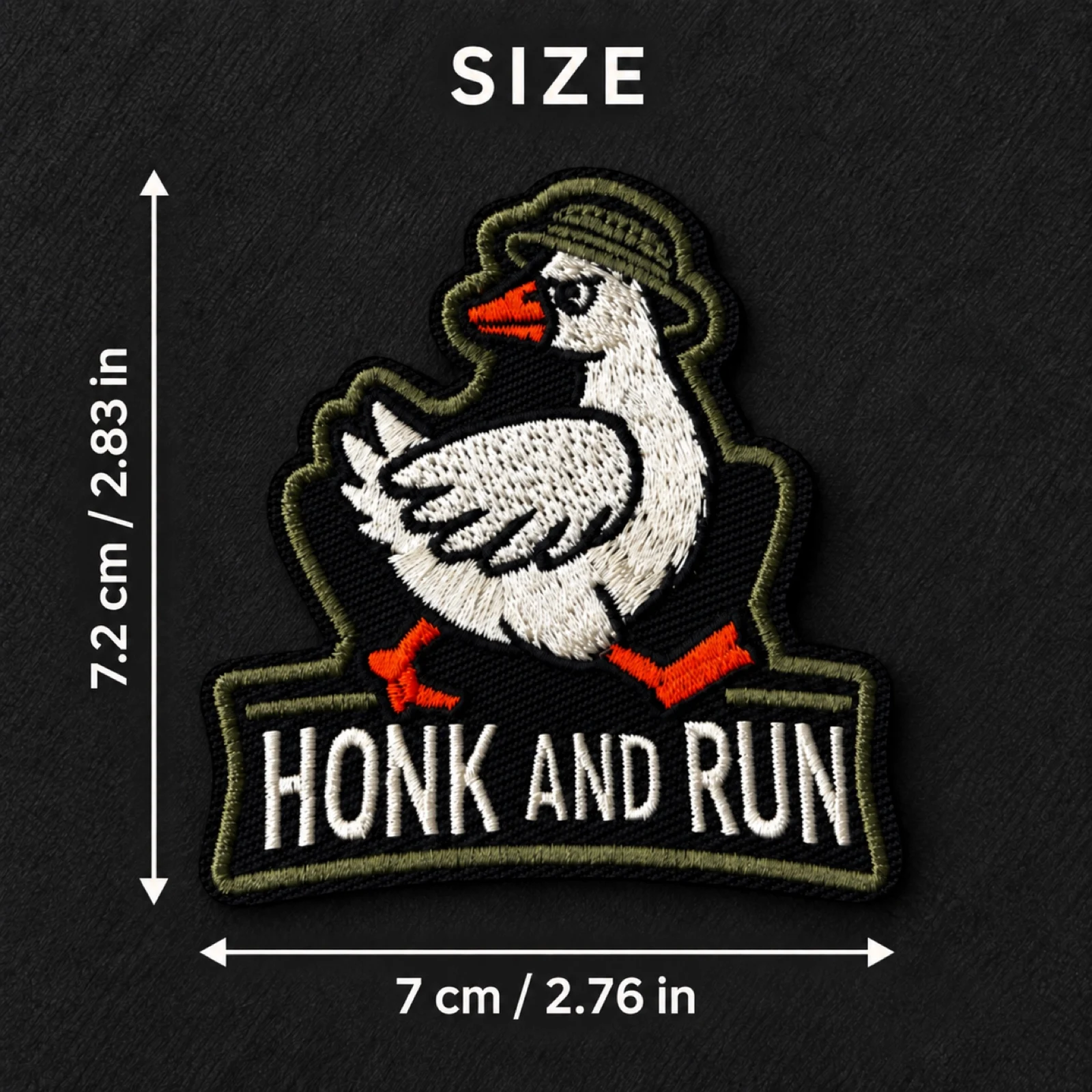 1PC/3PCS Grappige Gans Borduurwerk Morale Patch Chaos Gans Geboren om te Bijten Honk en Run Klittenband Badge voor Rugzak Vest
