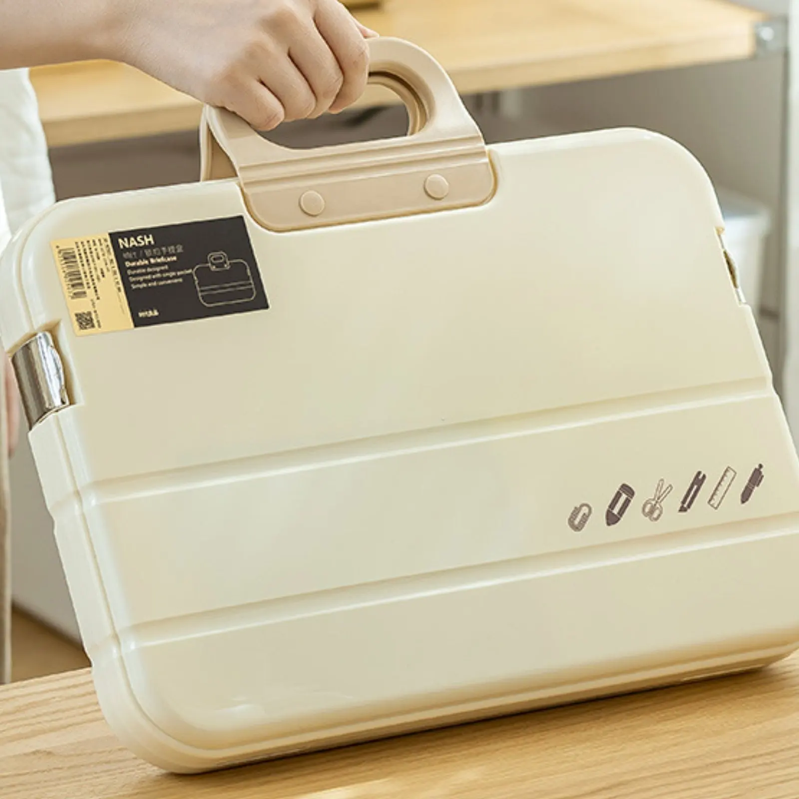 portable-document-holder-large-capacity-plastic-briefcase-a4-file-storage-box-long-lasting-sturdy-shell-document-holder