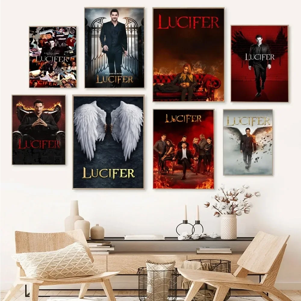 1pc Lucifer  Poster Paper Print Home Bedroom Entrance Bar Cafe Art Painting Decoration