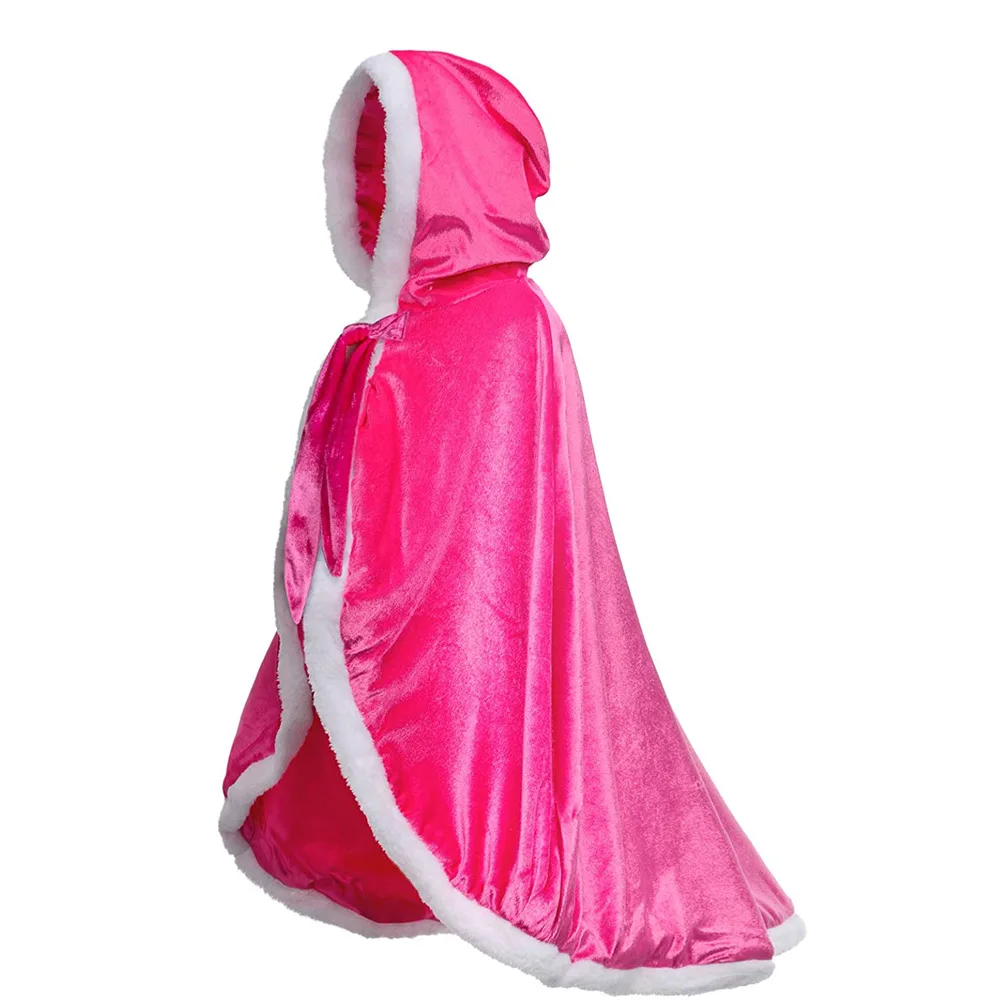 Disney Frozen Elsa Cloak Halloween Costume Cosplay for Girls  Autumn and Winter Plus Velvet Cloak Princess Clothing