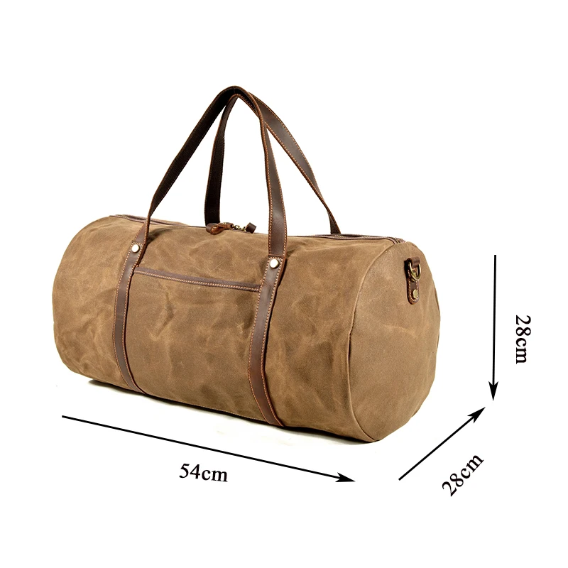 Large Capacity Retro Folding Travel Bag Waterproof Portable Outdoor Fitness Shoulder Bag