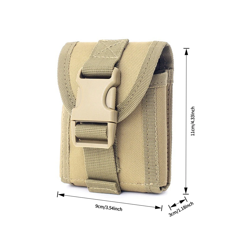 Tactical Molle Pouch EDC Utility Waist Bag with Buckle Nylon Small Compact For Hunting Shooting Airsoft Camping Outdoor Gear