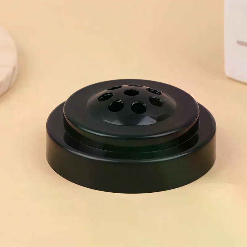 8 Holes Mini Flagpole Base Flag Stand Hand Wave Portable Desk Black Plastic for Office Home Decor