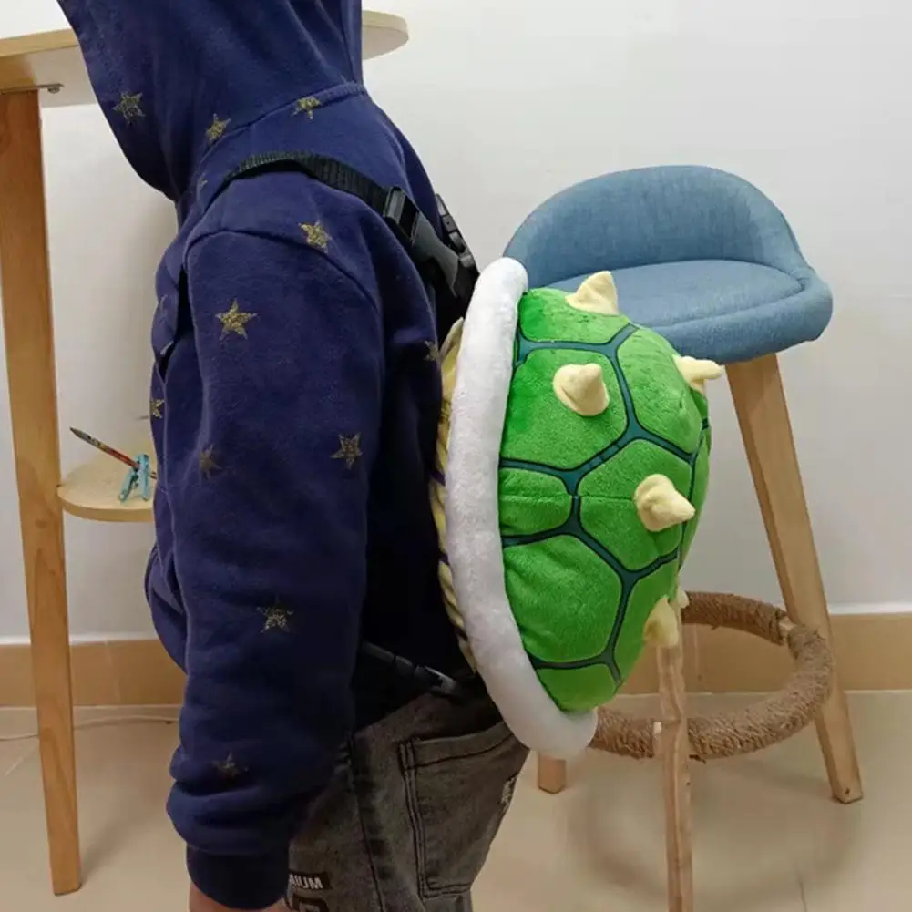 Turtle-inspired Kids' Travel Bag Cute Cartoon Turtle Shell Backpack Practical Kids Accessories with Lovely Snacks Toys Bag Green