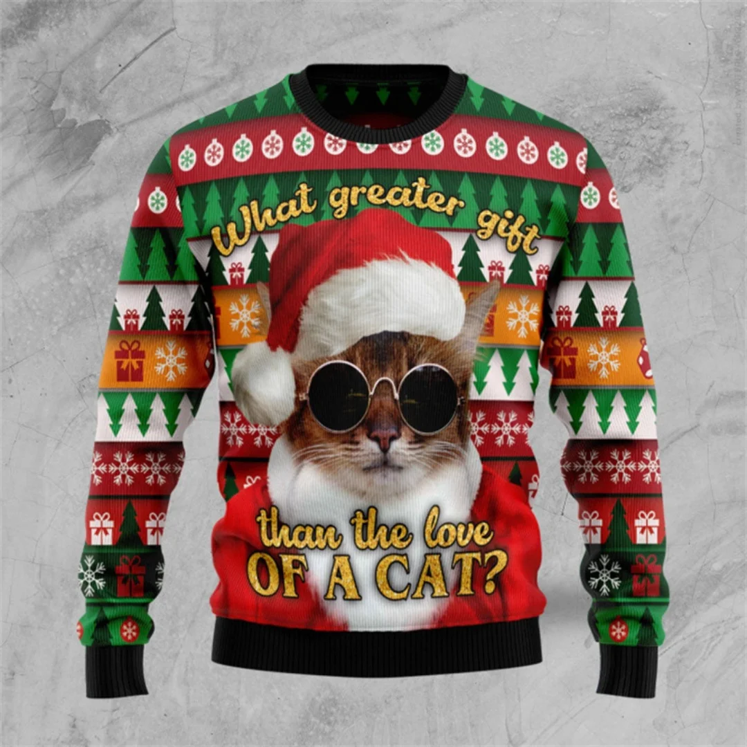 Animal 3D Printed Ugly Christmas Sweatshirts 3D Print Autumn Fashion Sweatshirts Y2K Kid's Hoodies Men's And Women's Sweatshirts