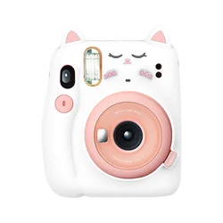 Suitable for Fujifilm Instax Mini 11 Camera Silicone Camera Bag Soft and Cute Q Bullet Protective Case Cat Camera Case