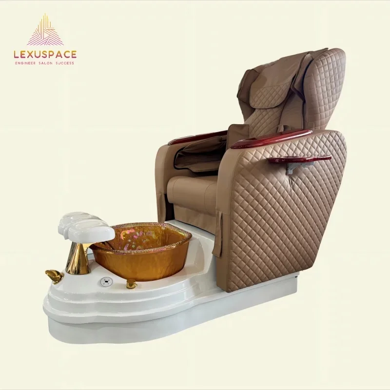 Wholesale Luxury Spa Pedicure Chair Premium Custom Design with Acetone Proof Armrest No Plumbing Needed for Nail Salon Furniture