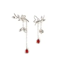 Anime Tian Guan Ci Fu Earrings Cosplay Hua Cheng Xie Lian Ear Studs For Women Couples Flower Eardrop Props