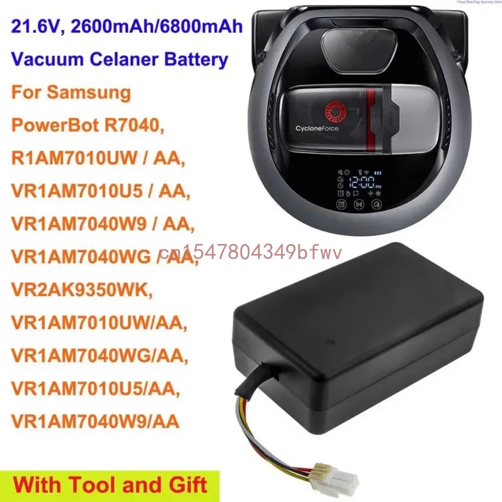 for PowerBot Cyclone Force R7040 DJ96-00193B,DJ96-00193E battery 6000mah