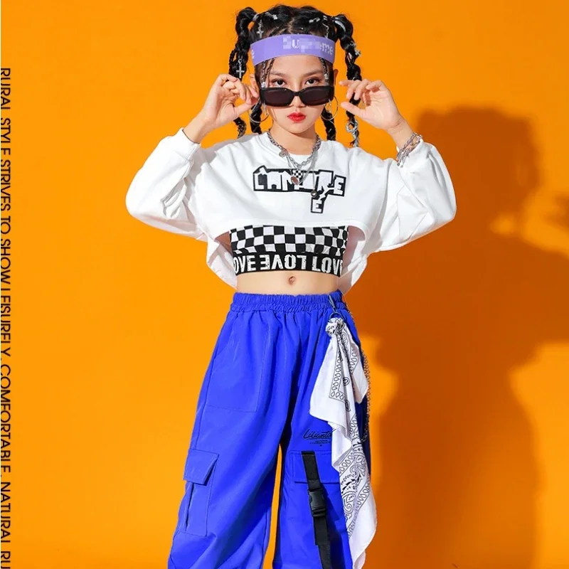 Jazz-Hip-Hop-Tanzset für Mädchen, Streetdance-Kostüm für Kinder, Performance-Outfit für Model-Runway-Bühnenshows – Detail 9