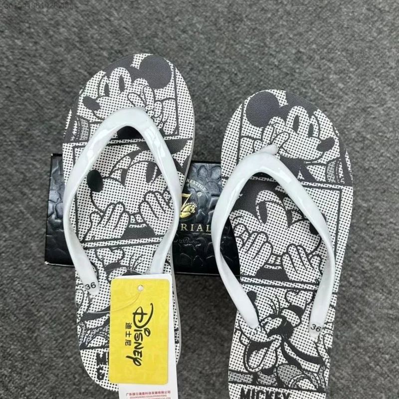 Disney Mickey Mouse Flip Flop Y 2k Kawaii Anime Sandals Fashion Platform Shoes Women Frozen Anna Elsa Princess Cute Slippers Yk2