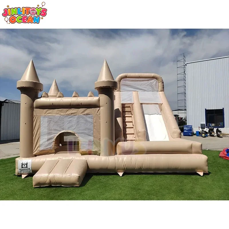 Commercial Inflatable Castle Bounce House With Slide PVC Kids Jumping Bouncy Castle Combo for Wedding Party Rental Outdoor