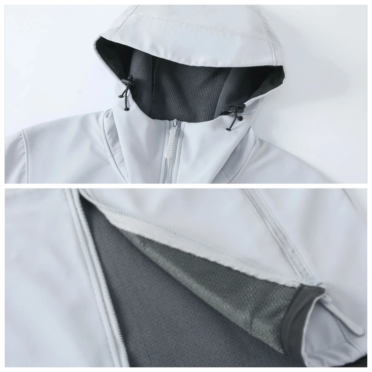 

New Spring and Autumn Men's Simple Style Soft Shell Hooded Jacket Lightweight Breathable Casual Outdoor Mountaineering Jacket