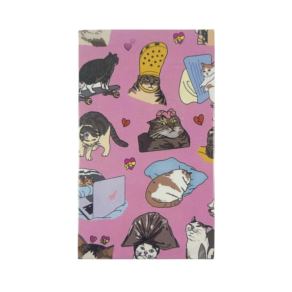 Cat Meme ไพ่ทาโรต์ 22 Major Arcana Cat Meme Tarot ตลก Witchy Cat Tarot Deck แมว Kawaii Uwu ตลกสีชมพูน่ารัก Tarot
