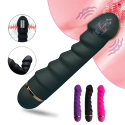 Vibromasseur Gode pour Femme, Ohio eur Vaginal, 10 Modes, Baguette AV, Épaisseur du Clitoris, Vibrant, Mastjaune, Jouets Sexuels