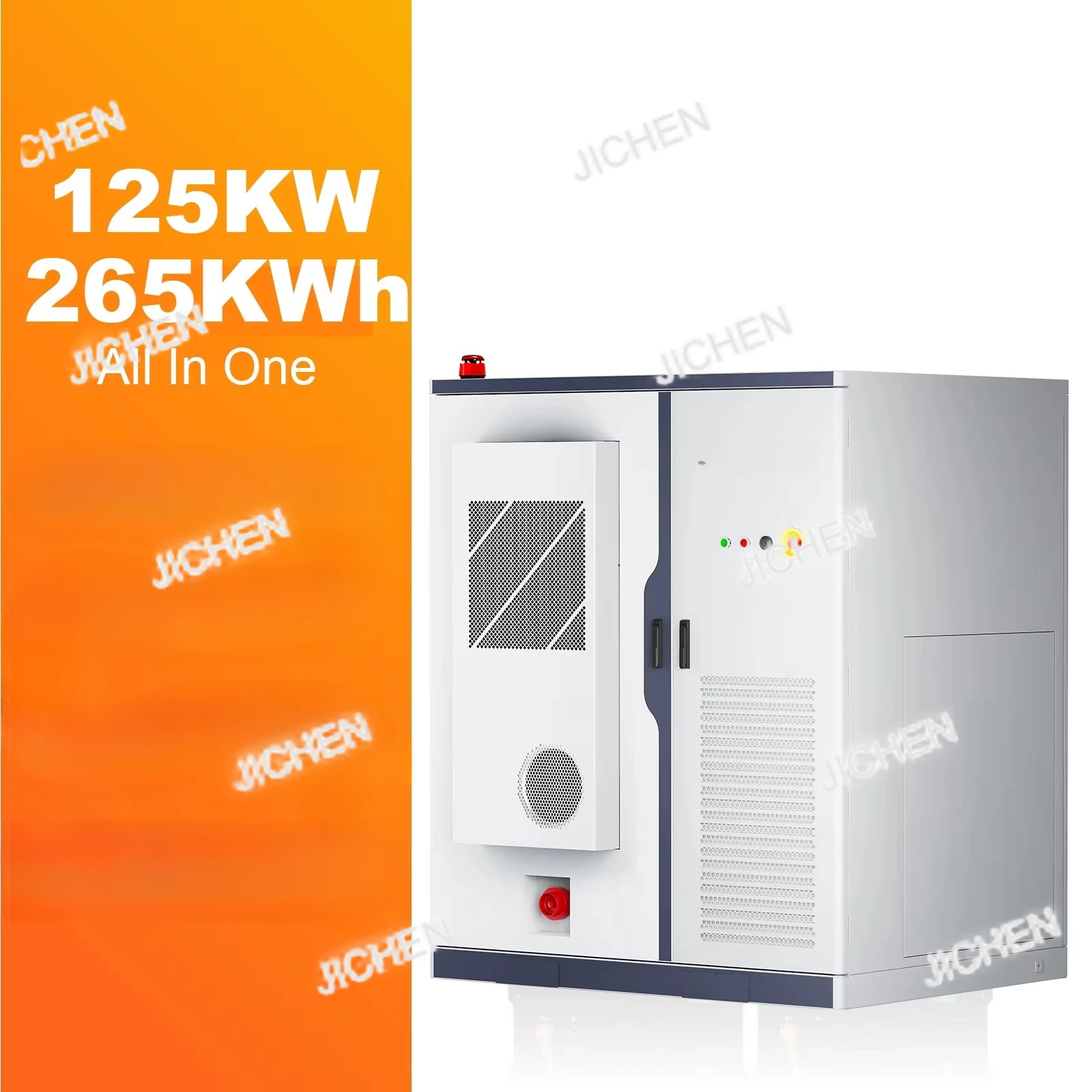 Gabinete de Baterías Híbrido Todo en Uno JC de 100 kWh y 200 kWh, Contenedor de Almacenamiento de Energía de Baterías Comerciales e Industriales