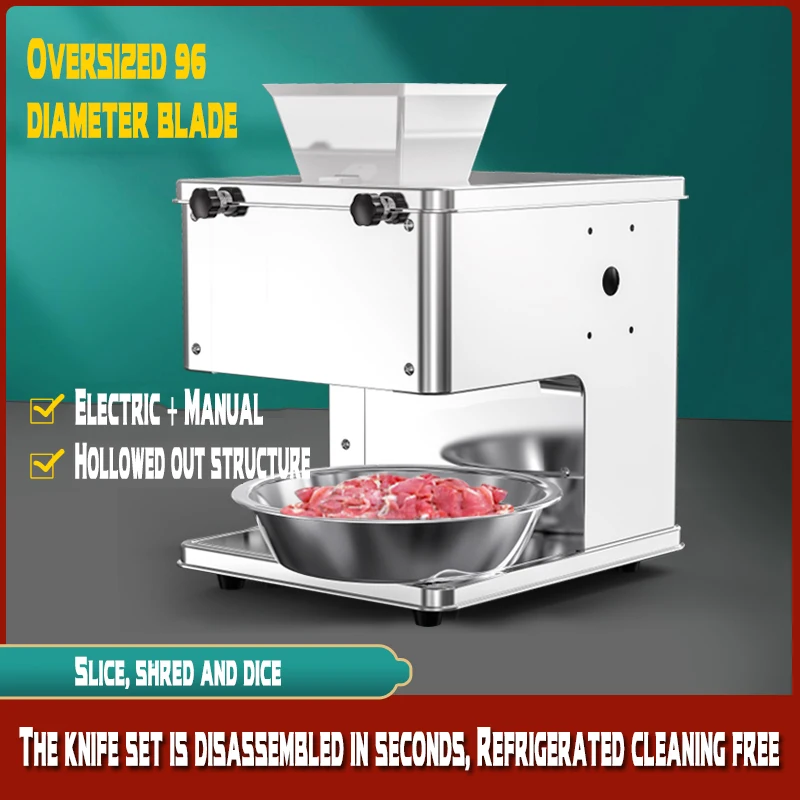 Commercial Electric Meat Mincer Grinder 850W Kitchen Chopper Food Processor Stainless Steel Home Appliance