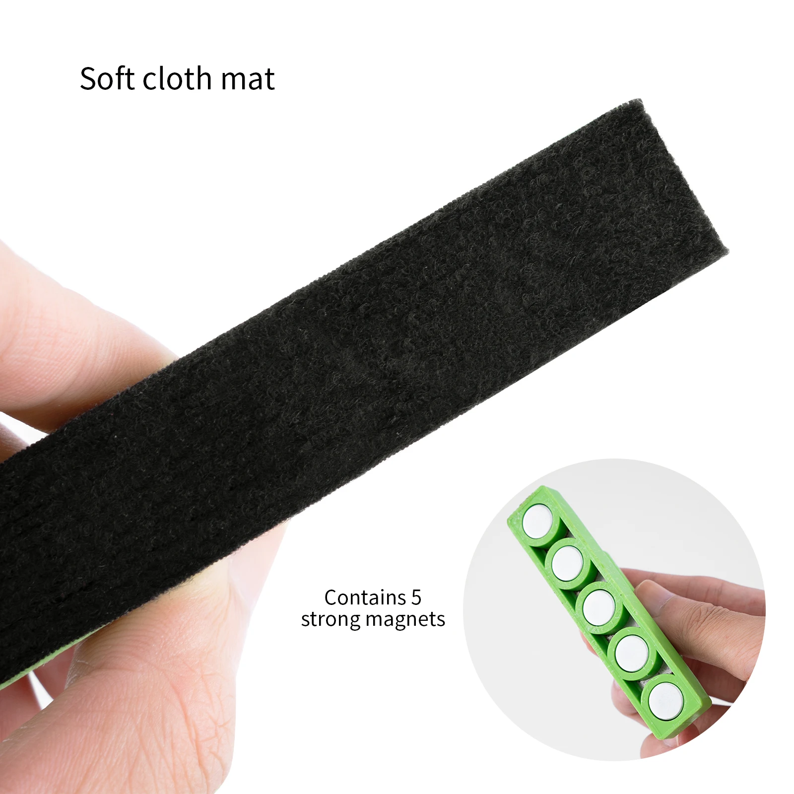 Magnetic Positioner Car Film Vinyl Wrap Window Tint Installation Tool Green Long Strip Soft Felt Edge Locator Holder Portable