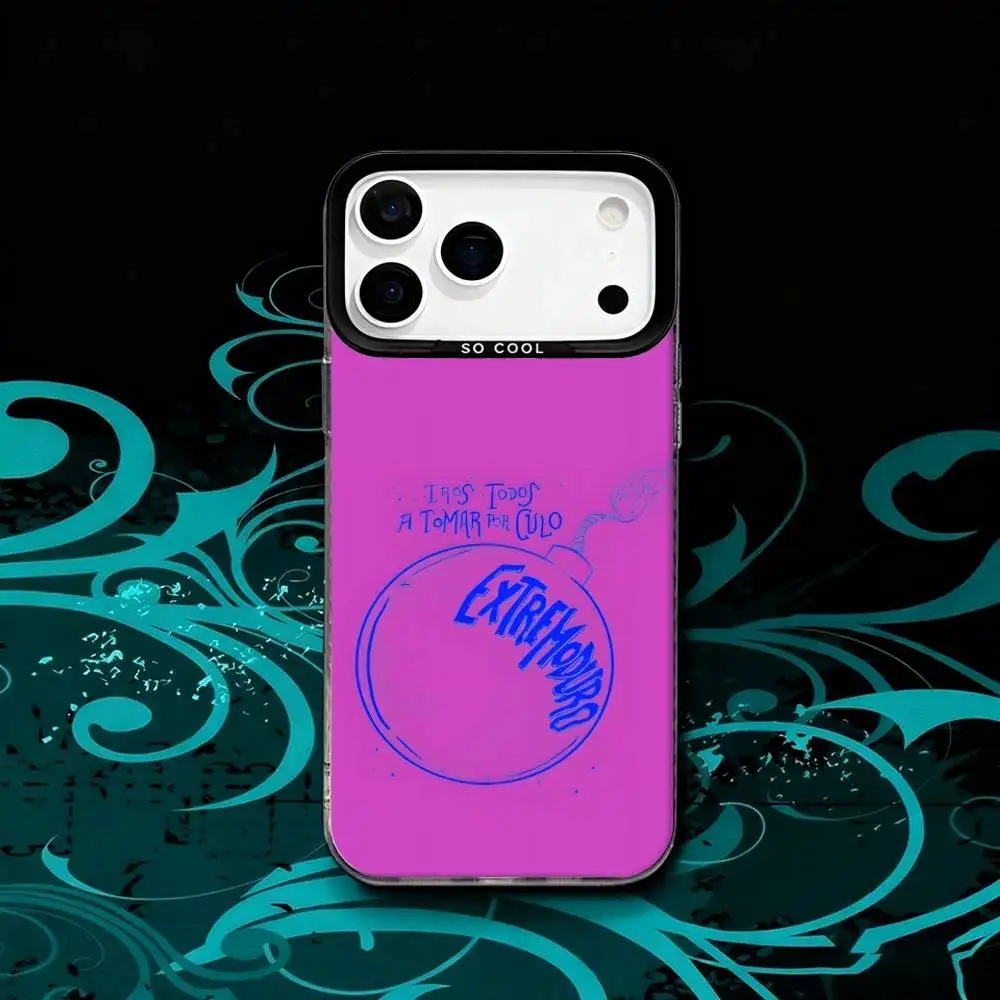 Band E-Extremoduro Canciones  Phone Case For iPhone 17,16,15,14,13,12,X,8,Pro,Max,Plus,SE4,Air,Mini HD Black IMD Matte