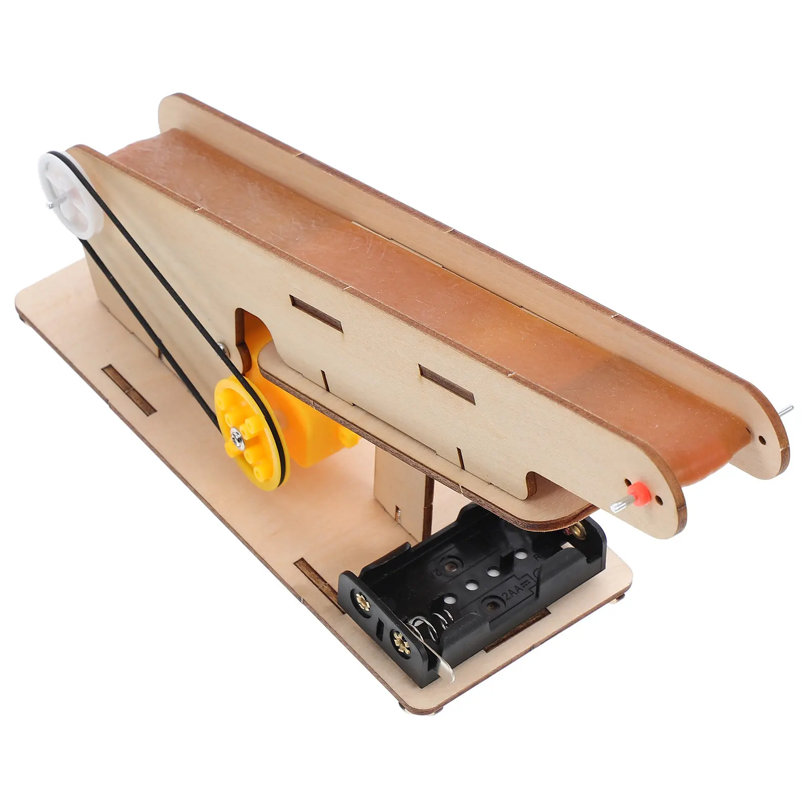 

Electric Conveyor Belt Educational Stem Kit DIY Kids Science Experiment Physics Project Wood Building Science DIY Toys