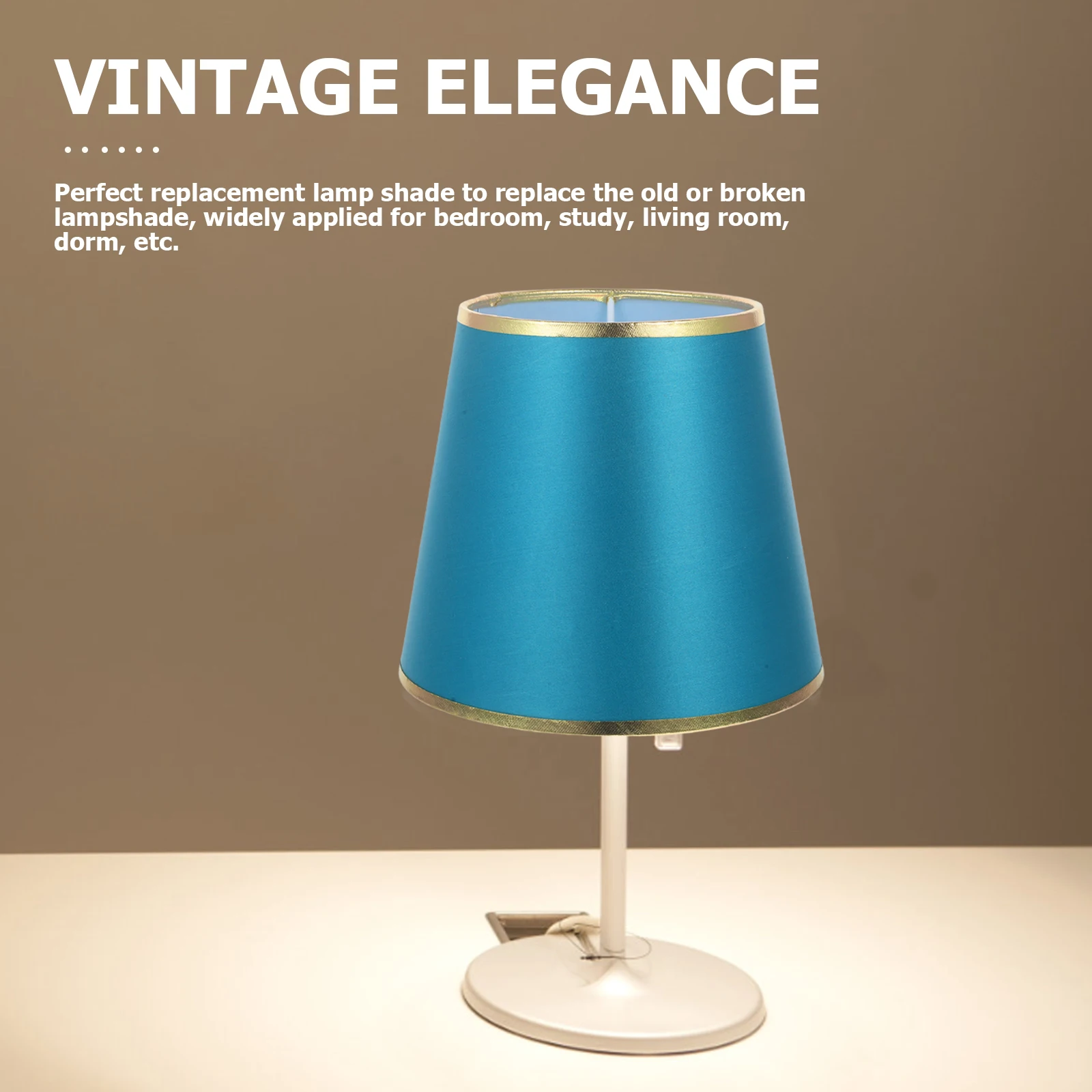 

Round Lamp Shade Premium Fabric Replacement Cover For Table Desk Floor Lamp Modern Home Hotel Light Decor