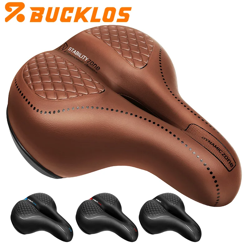 BUCKLOS Verdickter Fahrradsattel 28*22cm Ergonomischer Fahrradsitzkissen Komfortabler Rennrad- und Mountainbike-Sattel Wasserdichter MTB-Sitz Fahrradzubehör