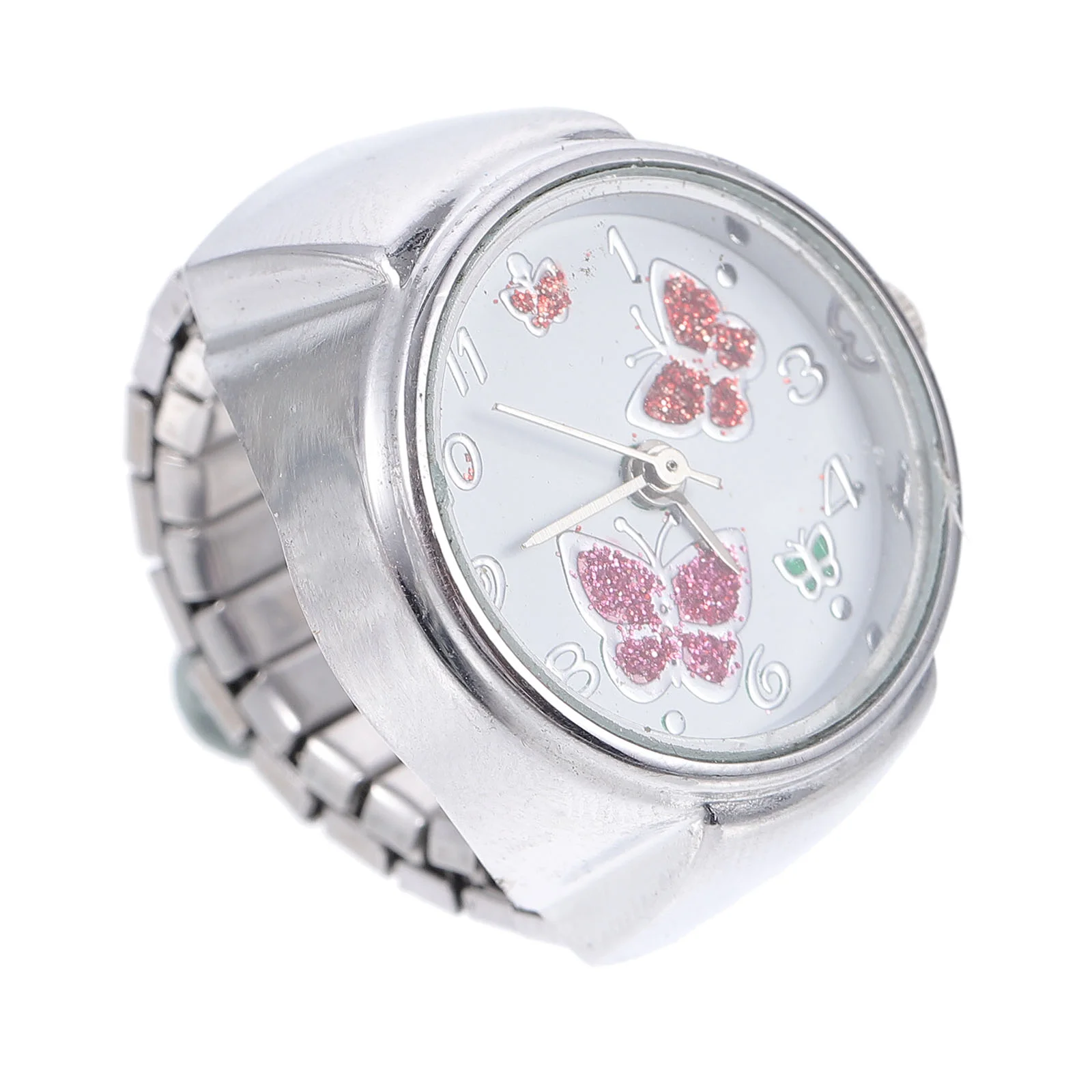 

Ring Finger Watch Unique Embellishment Butterflies Decorative Number Practical Decoration Jewelry Mini Metal