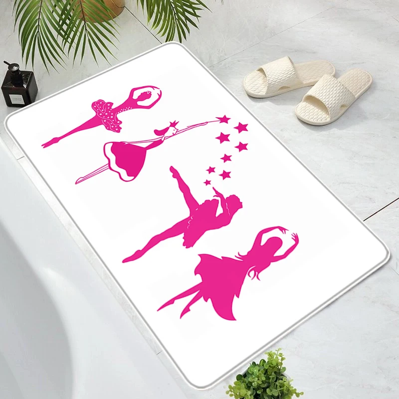 Customized Dance Art Doormat Short Plush Soft Living Room Bedroom Carpet Non-slip Absorbent Bathroom Kitchen Floor Mats