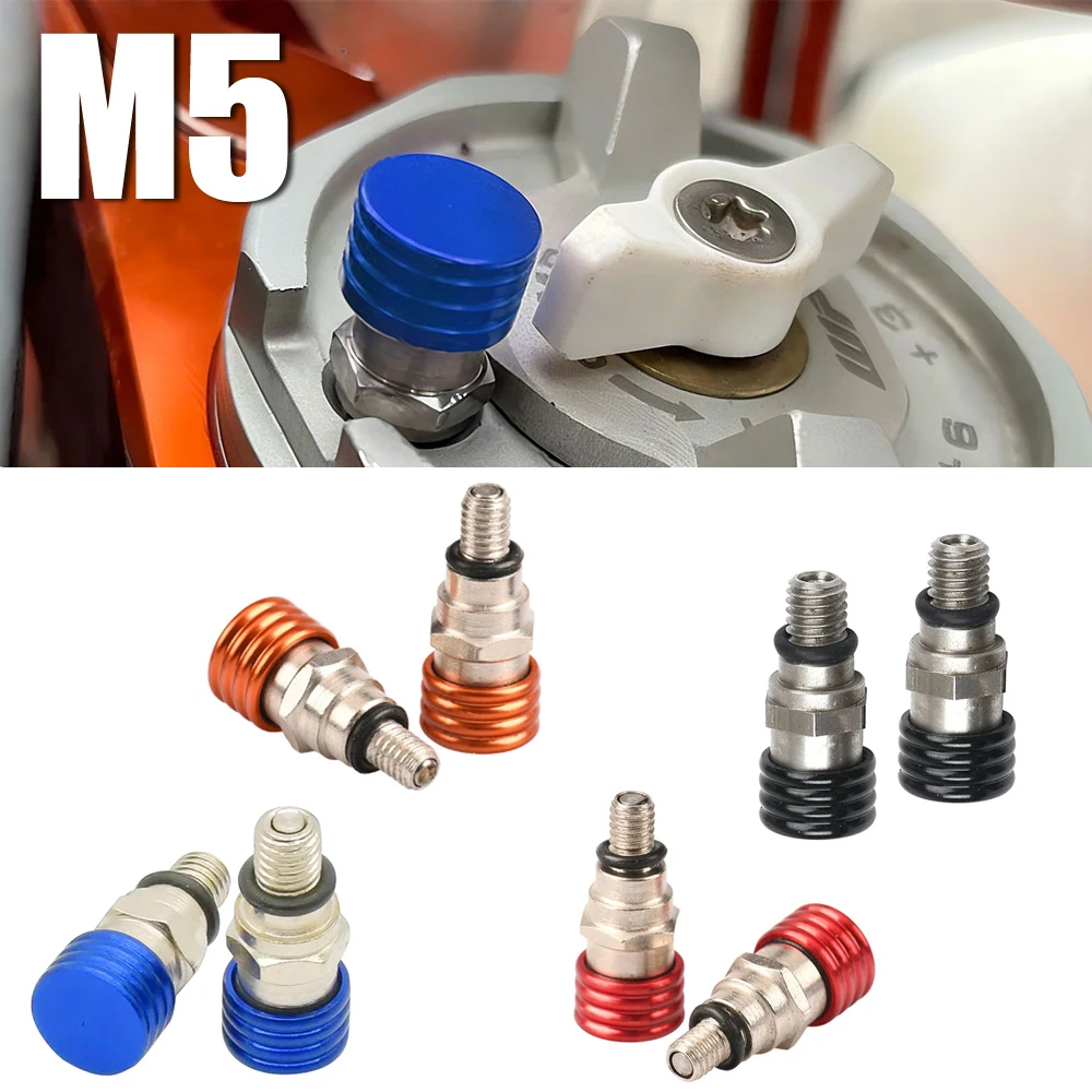 

2 шт., внедорожный мотоцикл M5 * 0,8 см, вилка, клапан выпуска воздуха, амортизатор, винт для выпуска воздуха, аксессуары для Honda Kawasaki Suzuki