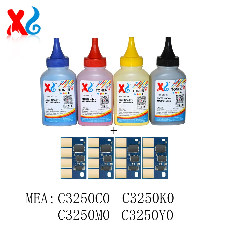 1 Zestaw Kolorowego Proszku Tonera do Napełniania Lexmark MC3224 MC3226 C3224 C3226 C3224dw MC3224dwe MC3224i MC3224adwe MC3226adwe C3226dw 40g — zdjęcie produktu 6