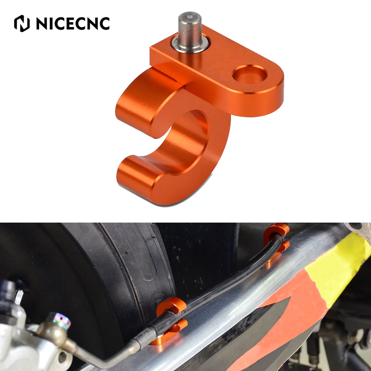 NICECNC For KTM EXC XCW XC XC-F XCF-W SX 50 65 85 105 125 200 250 300 400 450 520 525 Motorcycle Brake Cable Clamp Line Holder